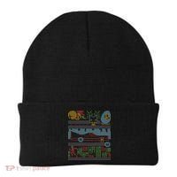Retro Bat Mobile Gamer Nerdy Ugly Christmas Beanie thumb 0