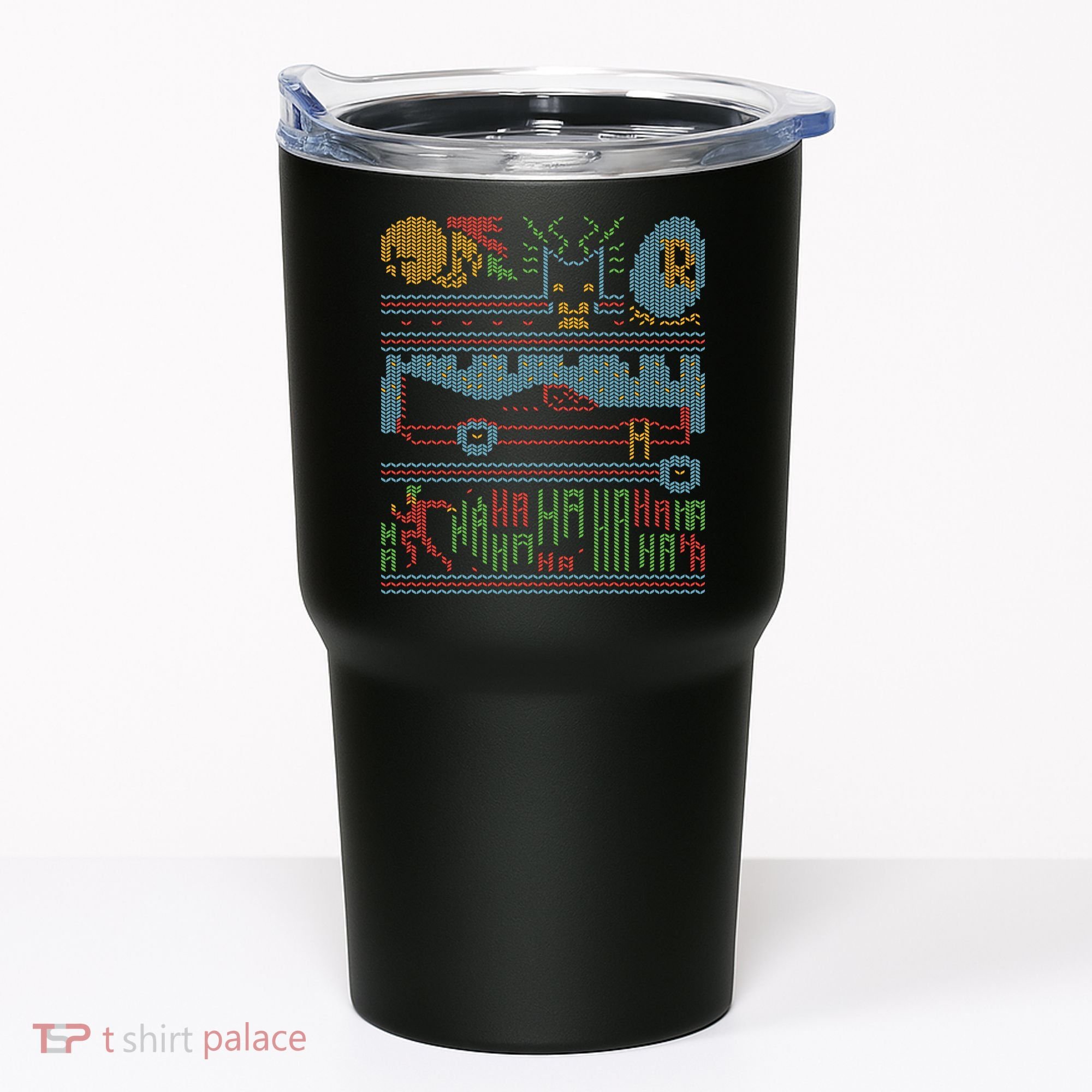 Retro Bat Mobile Gamer Nerdy Ugly Christmas Tumbler