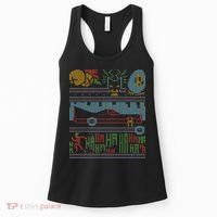 Retro Bat Mobile Gamer Nerdy Ugly Christmas Women's Tank Top thumb 0