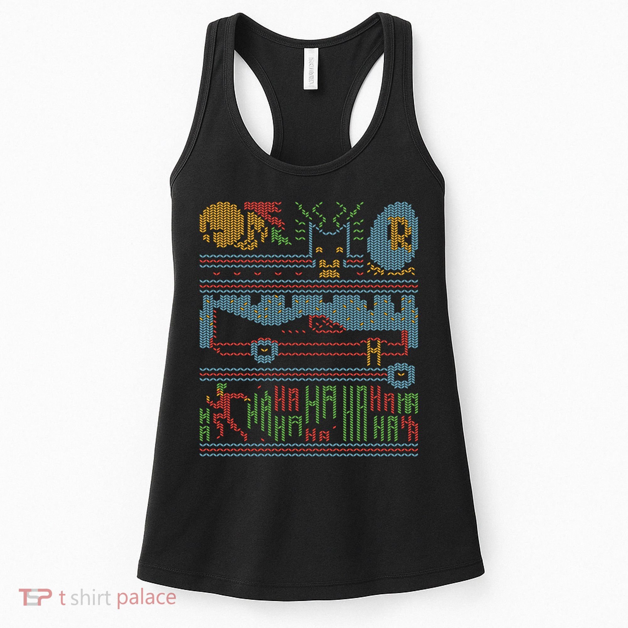 Retro Bat Mobile Gamer Nerdy Ugly Christmas Women's Tank Top