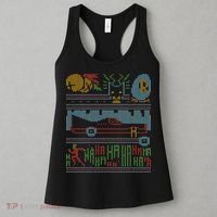 Retro Bat Mobile Gamer Nerdy Ugly Christmas Women's Tank Top thumb 3