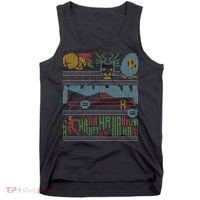 Retro Bat Mobile Gamer Nerdy Ugly Christmas Tank Top thumb 0