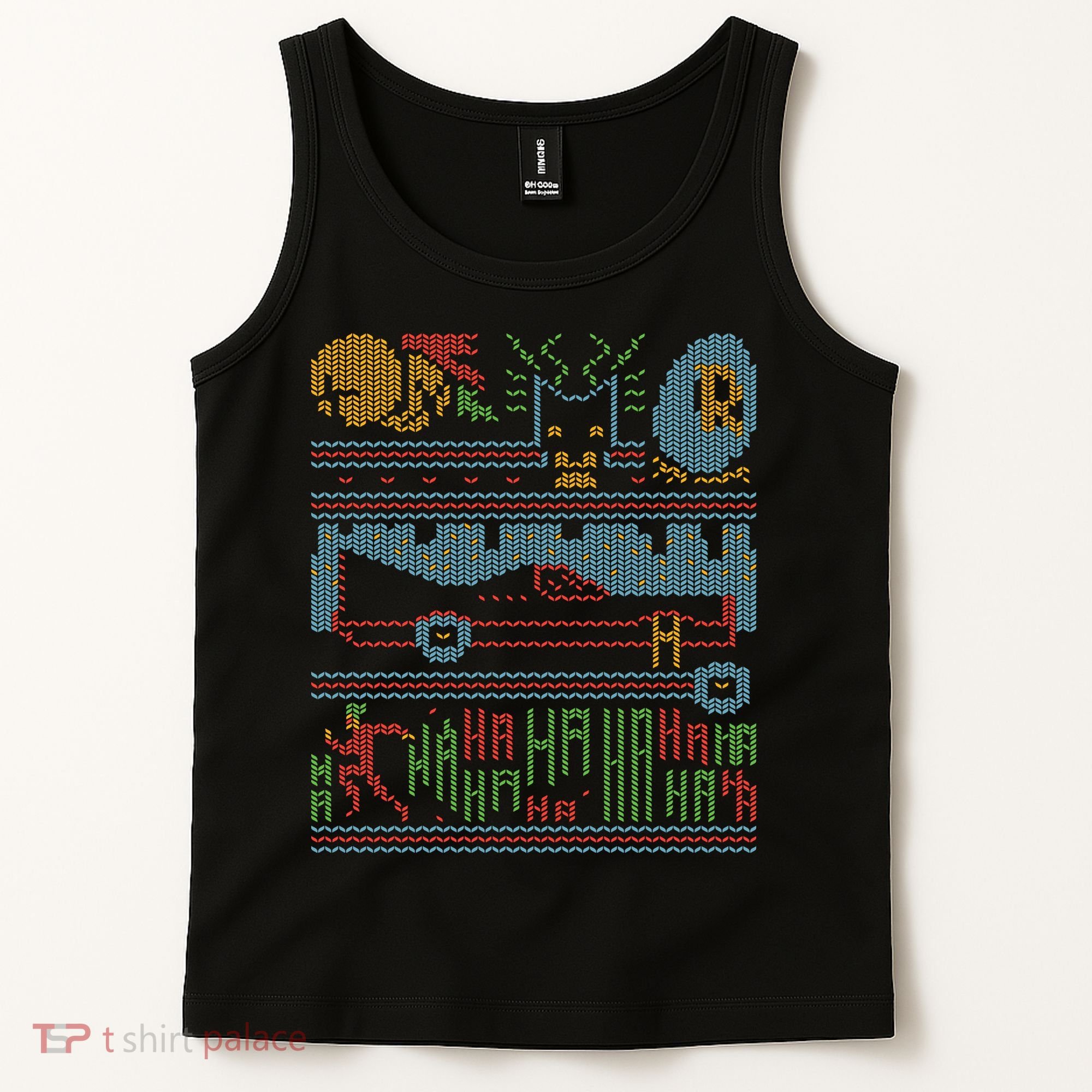 Retro Bat Mobile Gamer Nerdy Ugly Christmas Tank Top