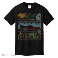 Retro Bat Mobile Gamer Nerdy Ugly Christmas Kids T-Shirt thumb 0