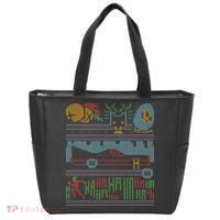 Retro Bat Mobile Gamer Nerdy Ugly Christmas Tote Bag thumb 0