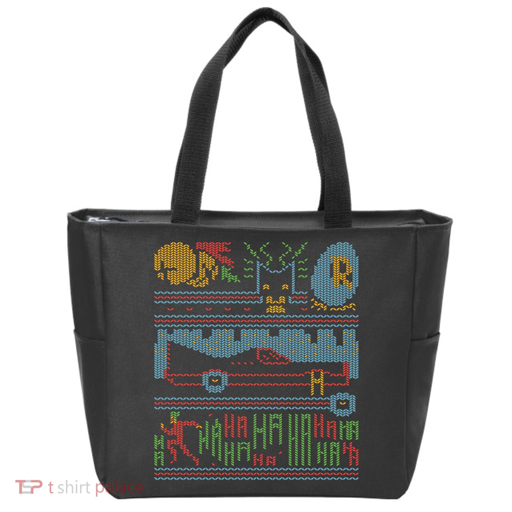Retro Bat Mobile Gamer Nerdy Ugly Christmas Tote Bag