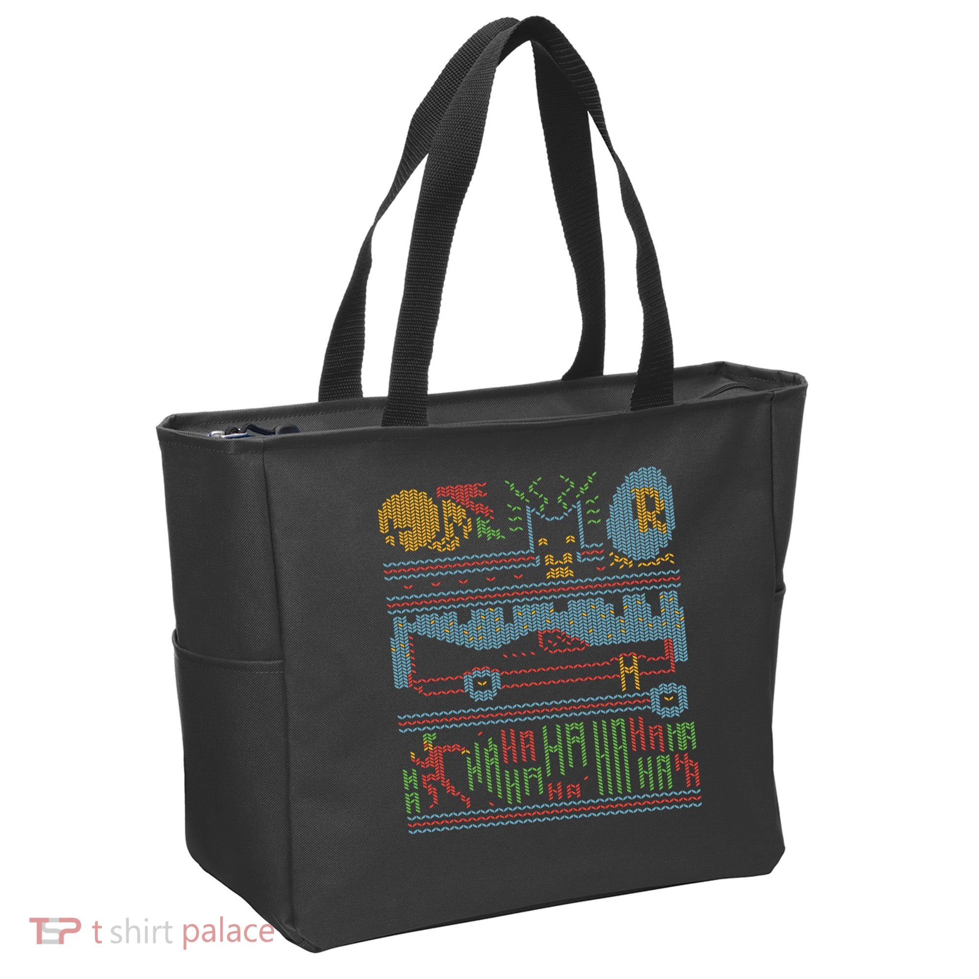 Retro Bat Mobile Gamer Nerdy Ugly Christmas Tote Bag