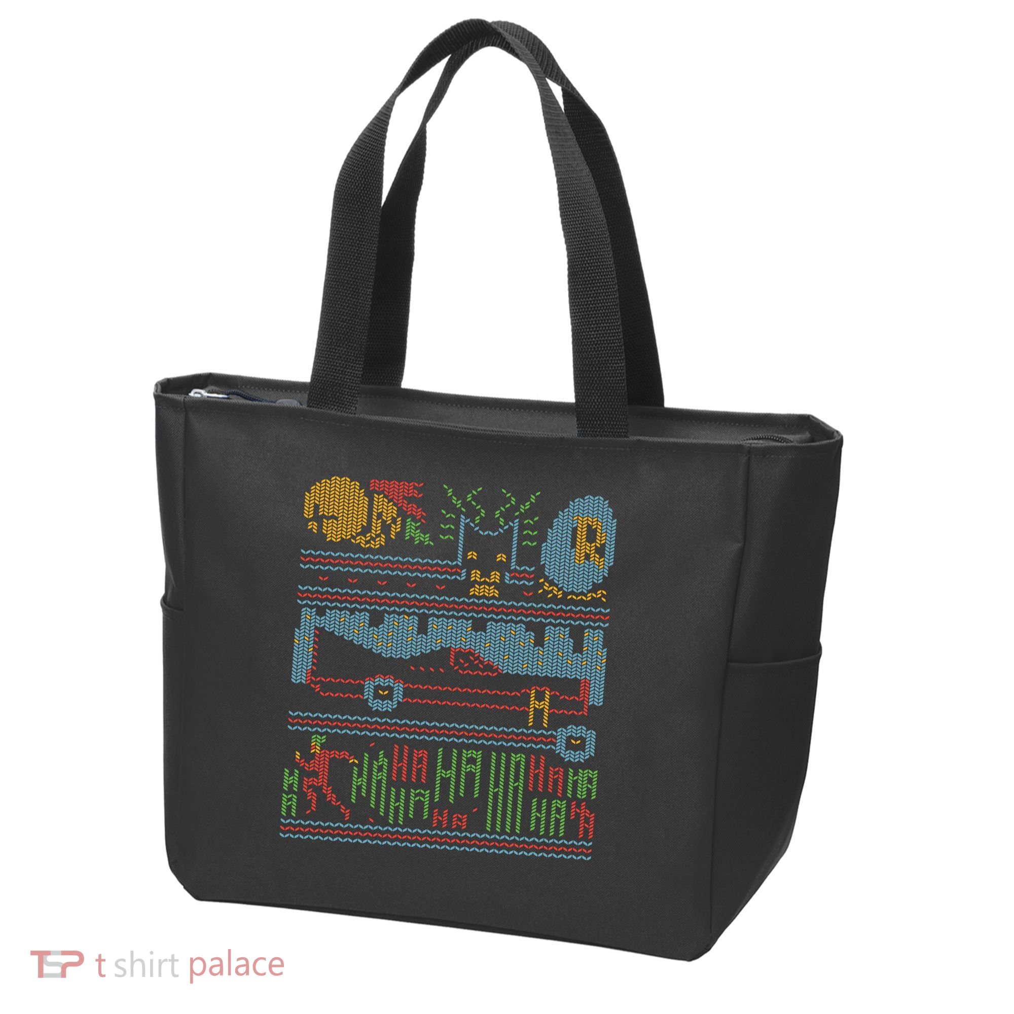 Retro Bat Mobile Gamer Nerdy Ugly Christmas Tote Bag