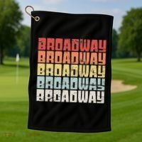 Retro Broadway Musical Theater Golf Towel thumb 1