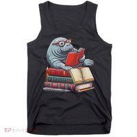 Reading Books Matching Bookworm Readers Librarian Tank Top thumb 0