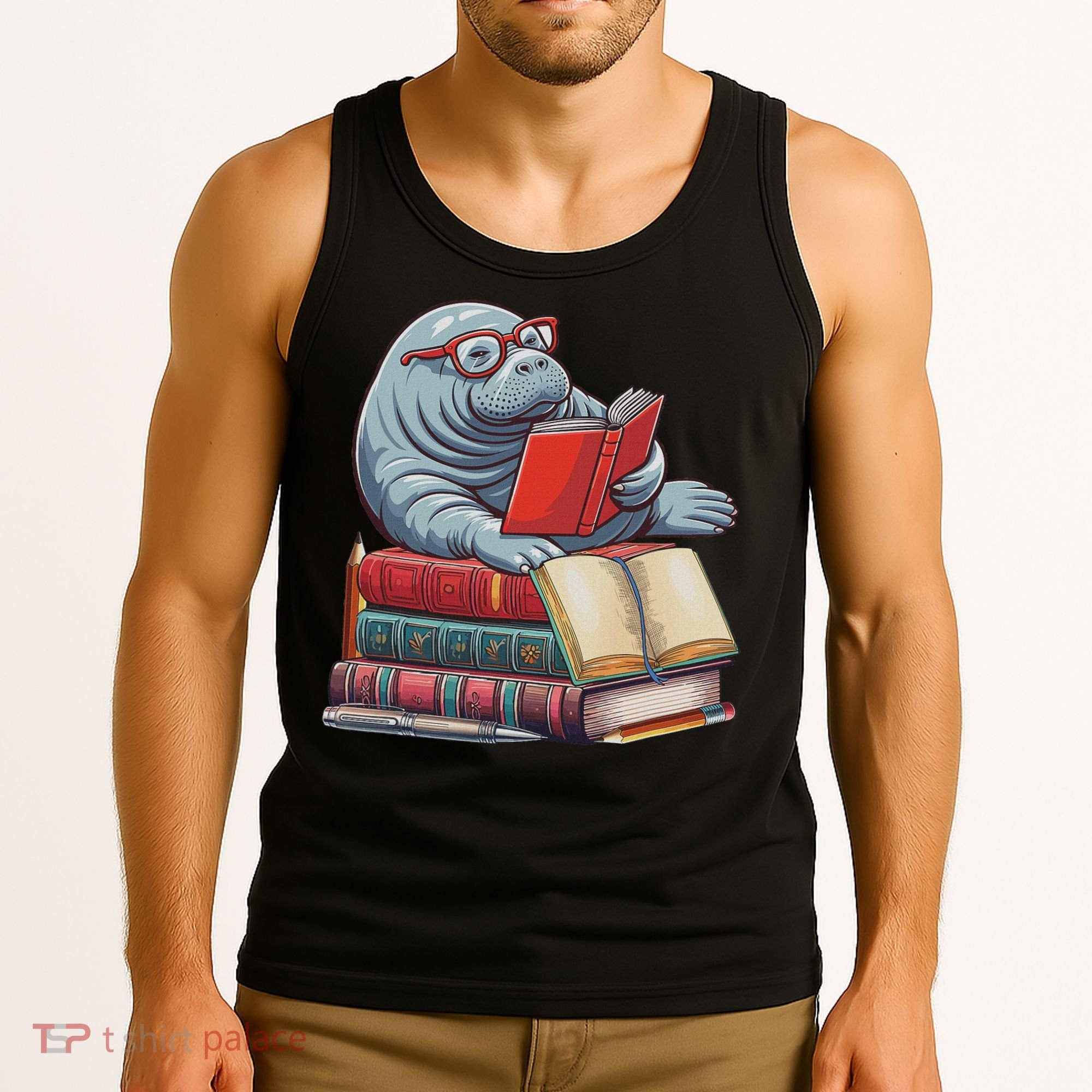 Reading Books Matching Bookworm Readers Librarian Tank Top