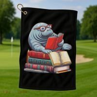 Reading Books Matching Bookworm Readers Librarian Golf Towel thumb 1