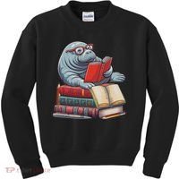 Reading Books Matching Bookworm Readers Librarian Kids Sweatshirt thumb 0