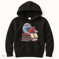 Reading Books Matching Bookworm Readers Librarian Kids Hoodie thumb 0