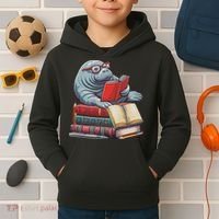 Reading Books Matching Bookworm Readers Librarian Kids Hoodie thumb 2