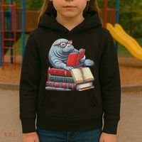 Reading Books Matching Bookworm Readers Librarian Kids Hoodie thumb 3