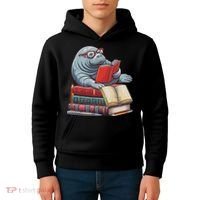 Reading Books Matching Bookworm Readers Librarian Kids Hoodie thumb 4