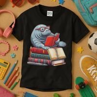 Reading Books Matching Bookworm Readers Librarian Kids T-Shirt thumb 3