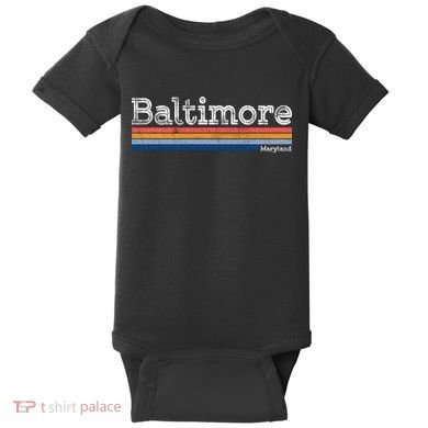 Retro Baltimore Maryland Baby Bodysuit