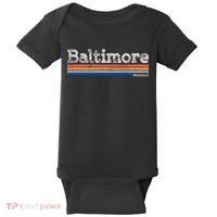Retro Baltimore Maryland Baby Bodysuit thumb 0