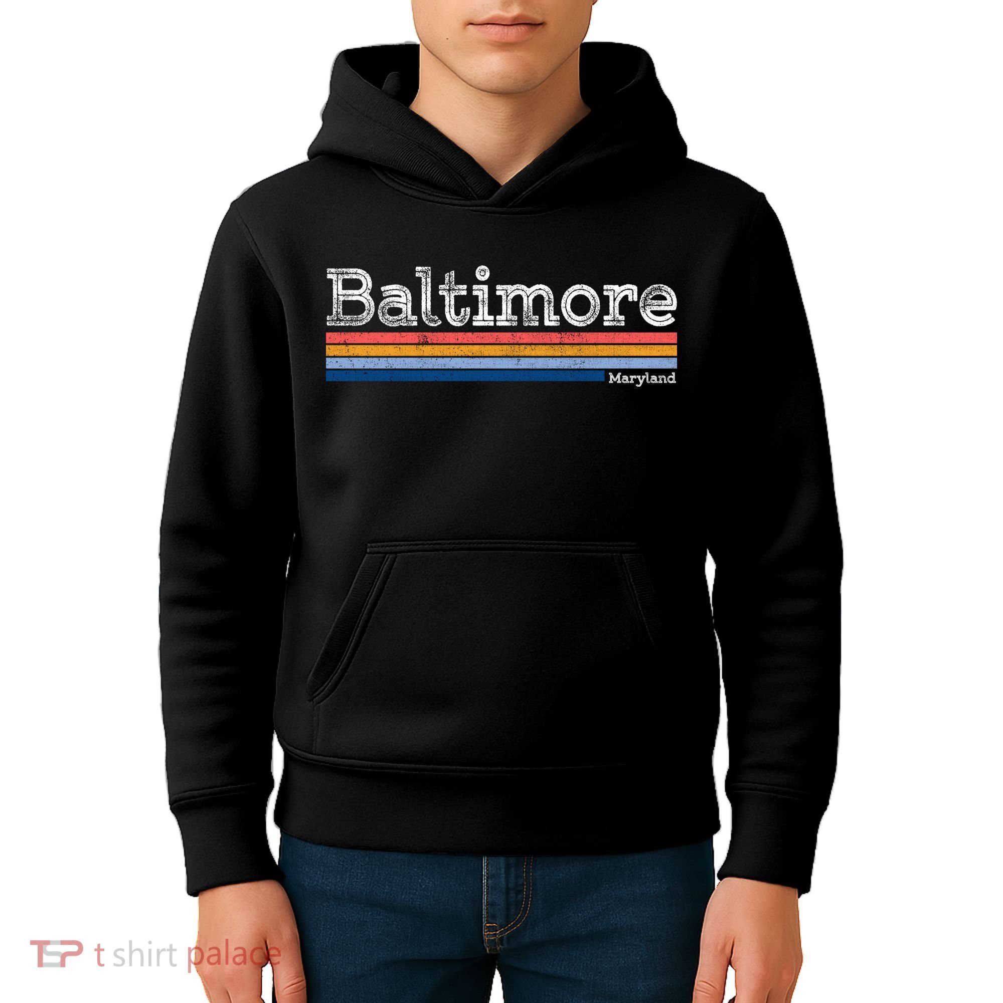 Retro Baltimore Maryland Kids Hoodie
