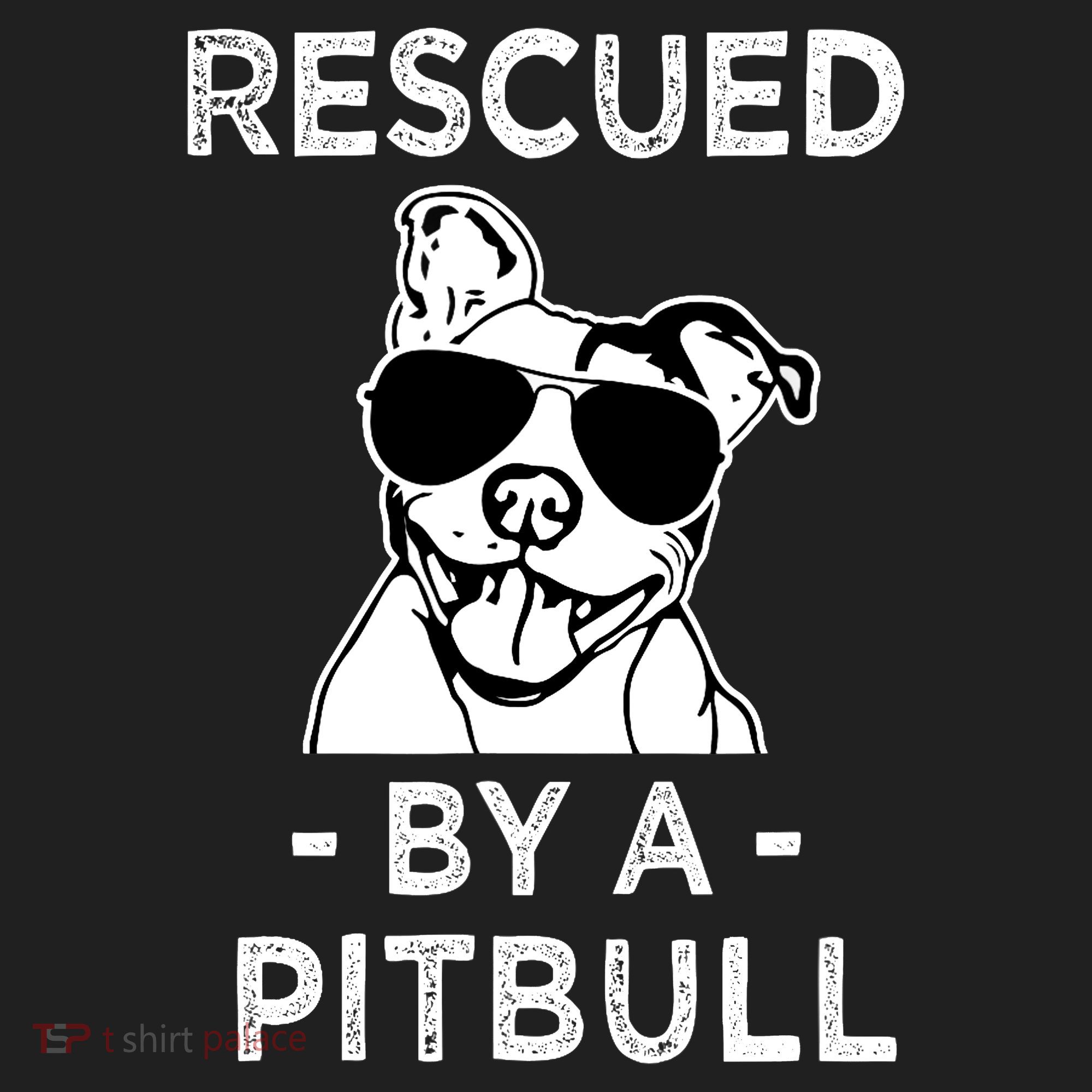 Rescued by my Pitbull Dog funny saying Tumbler