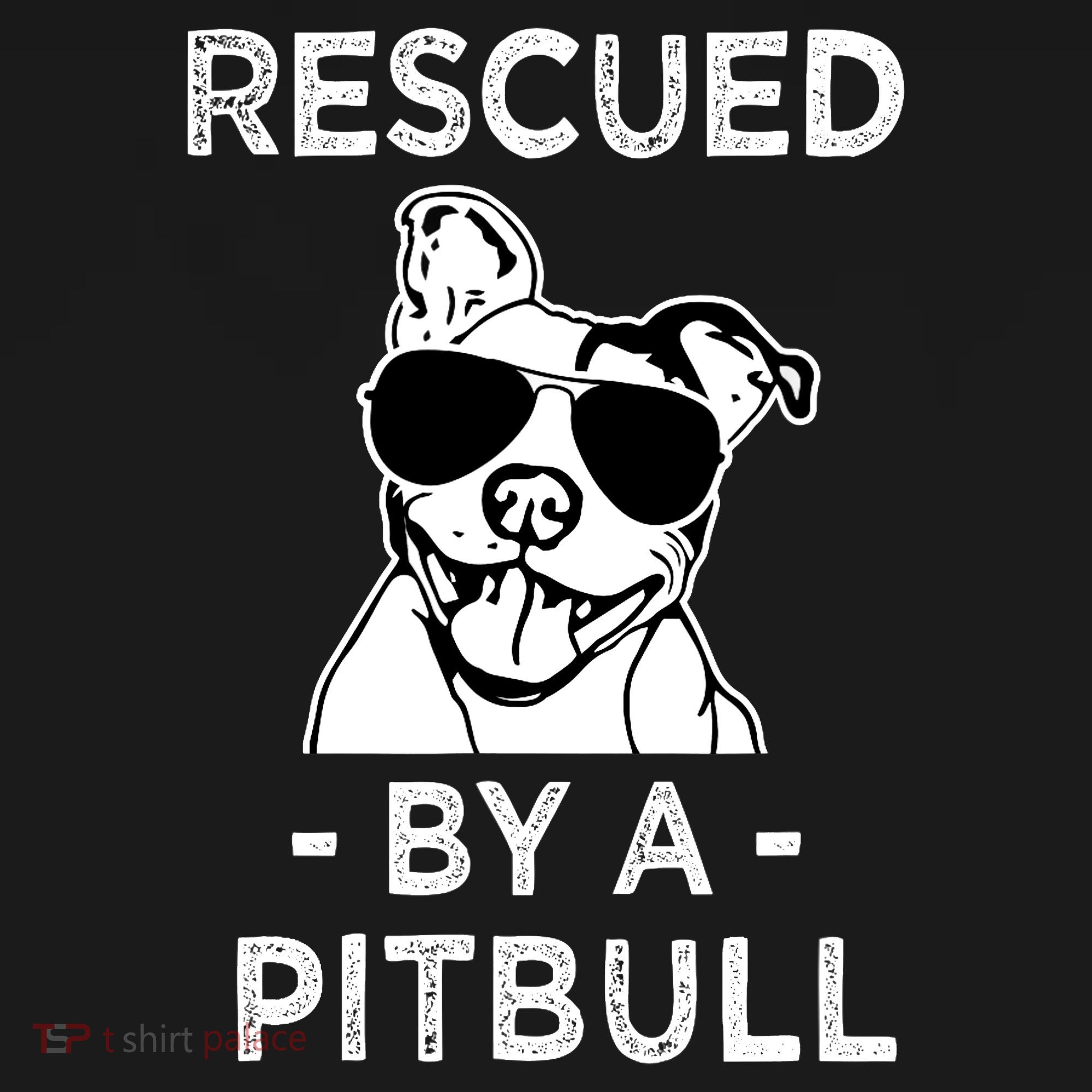 Rescued by my Pitbull Dog funny saying Ornament