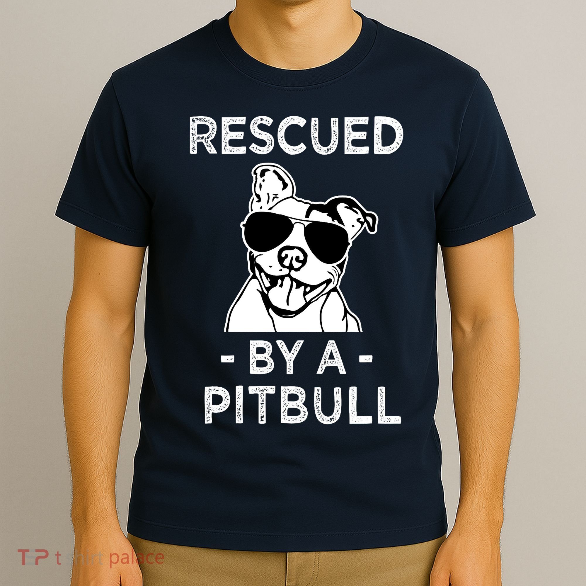 Rescued by my Pitbull Dog funny saying T-Shirt