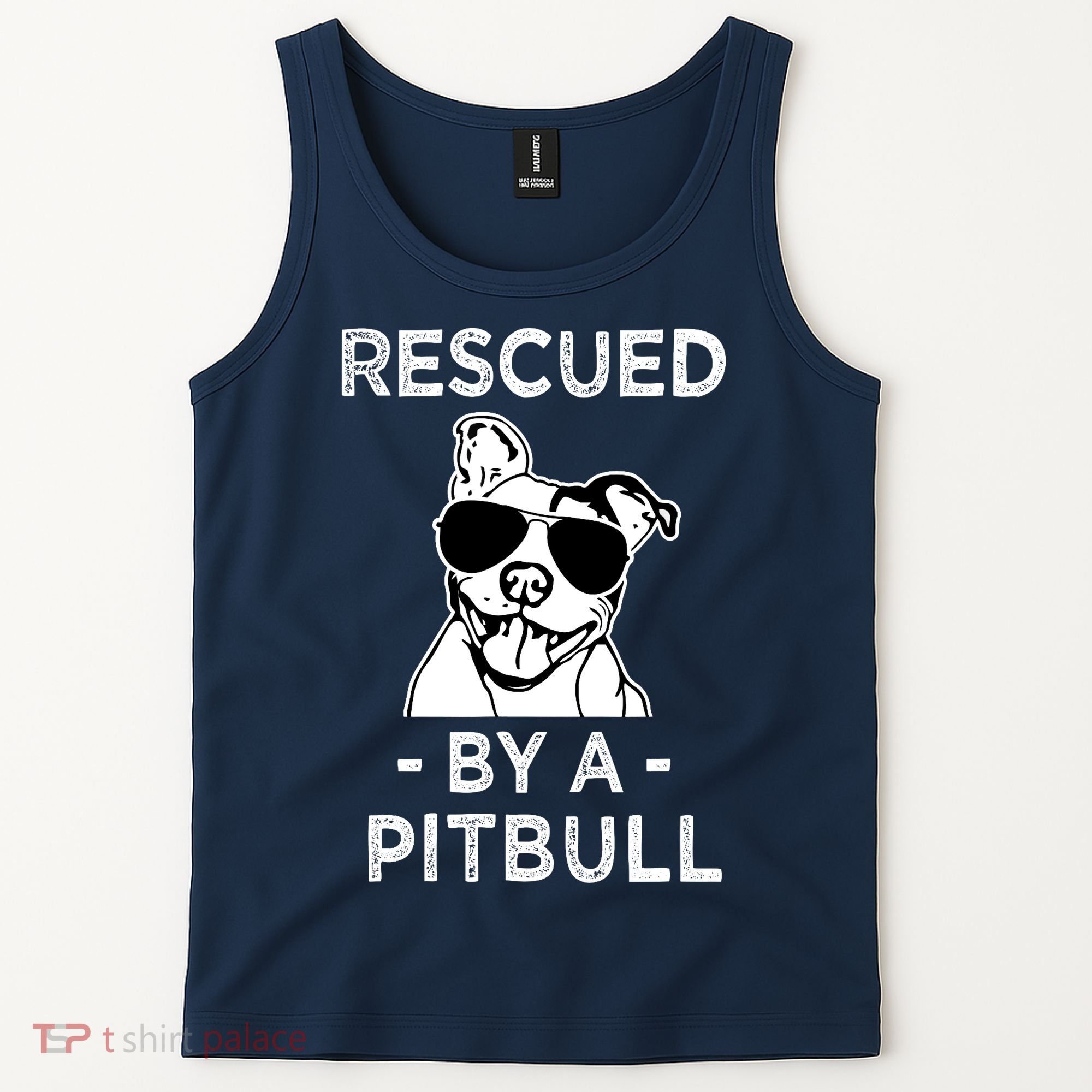 Rescued by my Pitbull Dog funny saying Tank Top