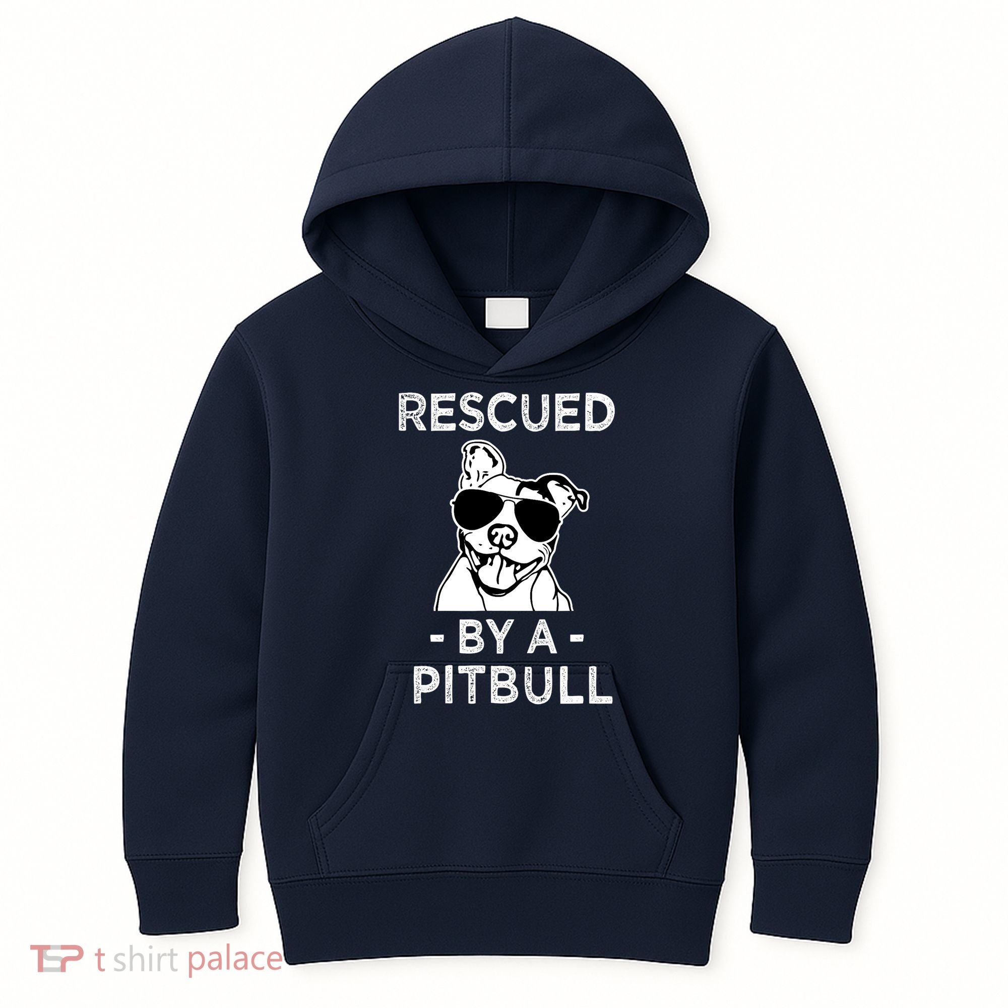 Rescued by my Pitbull Dog funny saying Kids Hoodie