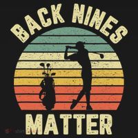 Retro Back Nines Matter Golfing Lover Golf Putt Doggie Tank thumb 4