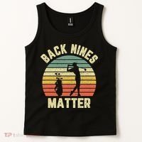 Retro Back Nines Matter Golfing Lover Golf Putt Tank Top thumb 2