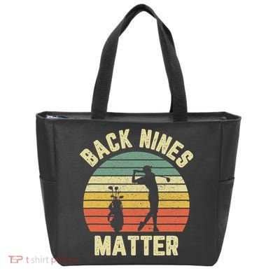 Retro Back Nines Matter Golfing Lover Golf Putt Tote Bag