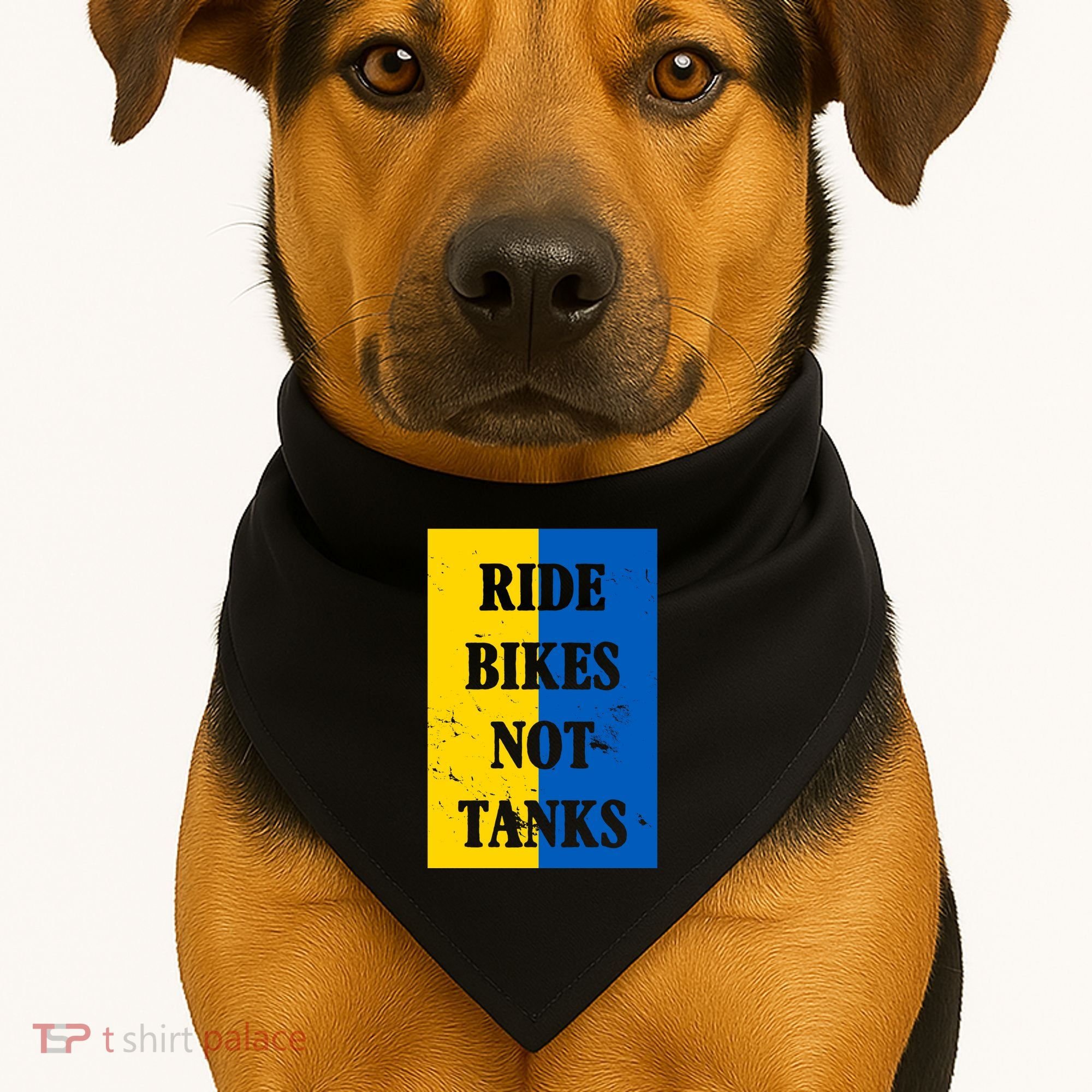 Ride Bikes Not Tanks Ukraine USA-Made Doggie Bandana