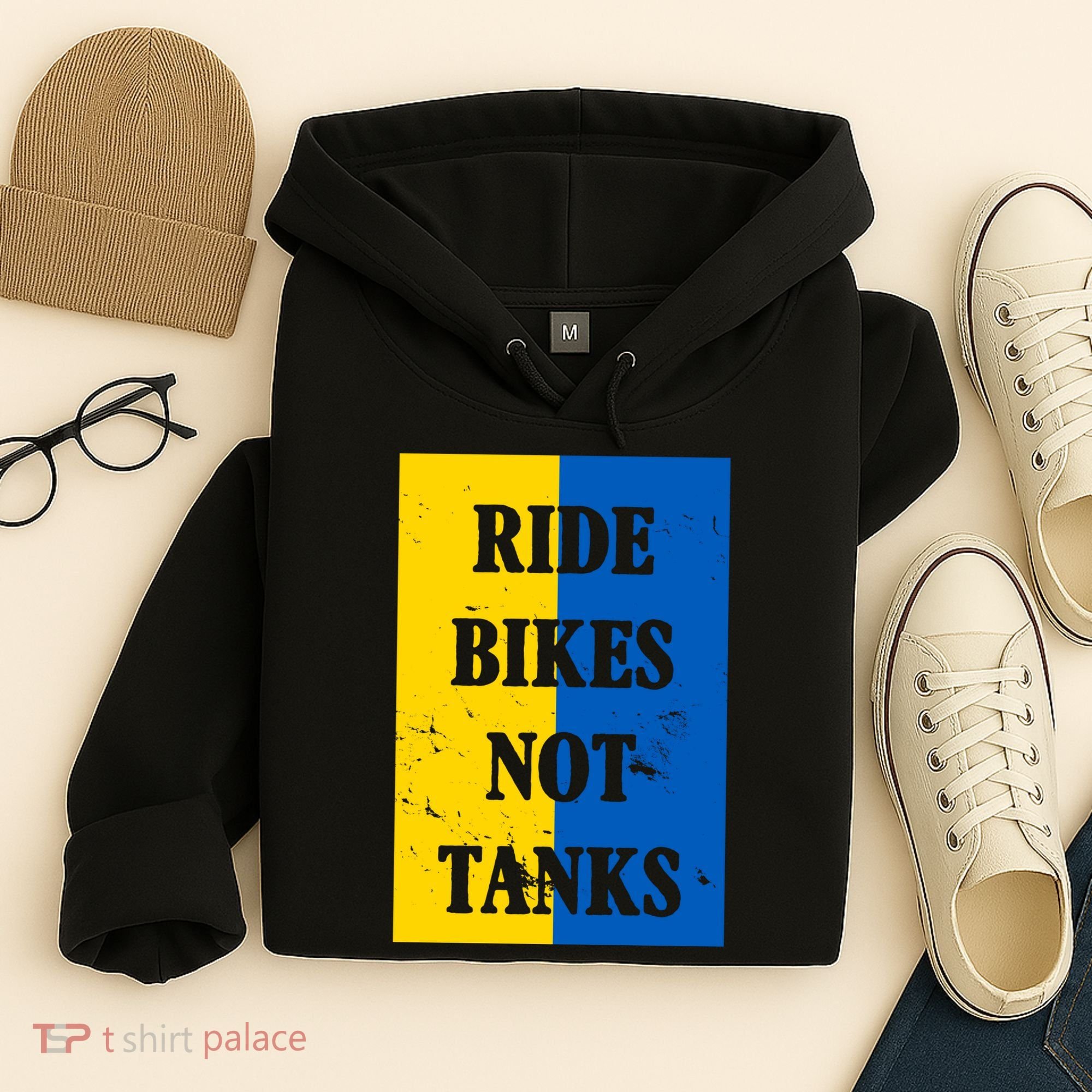Ride Bikes Not Tanks Ukraine Hoodie