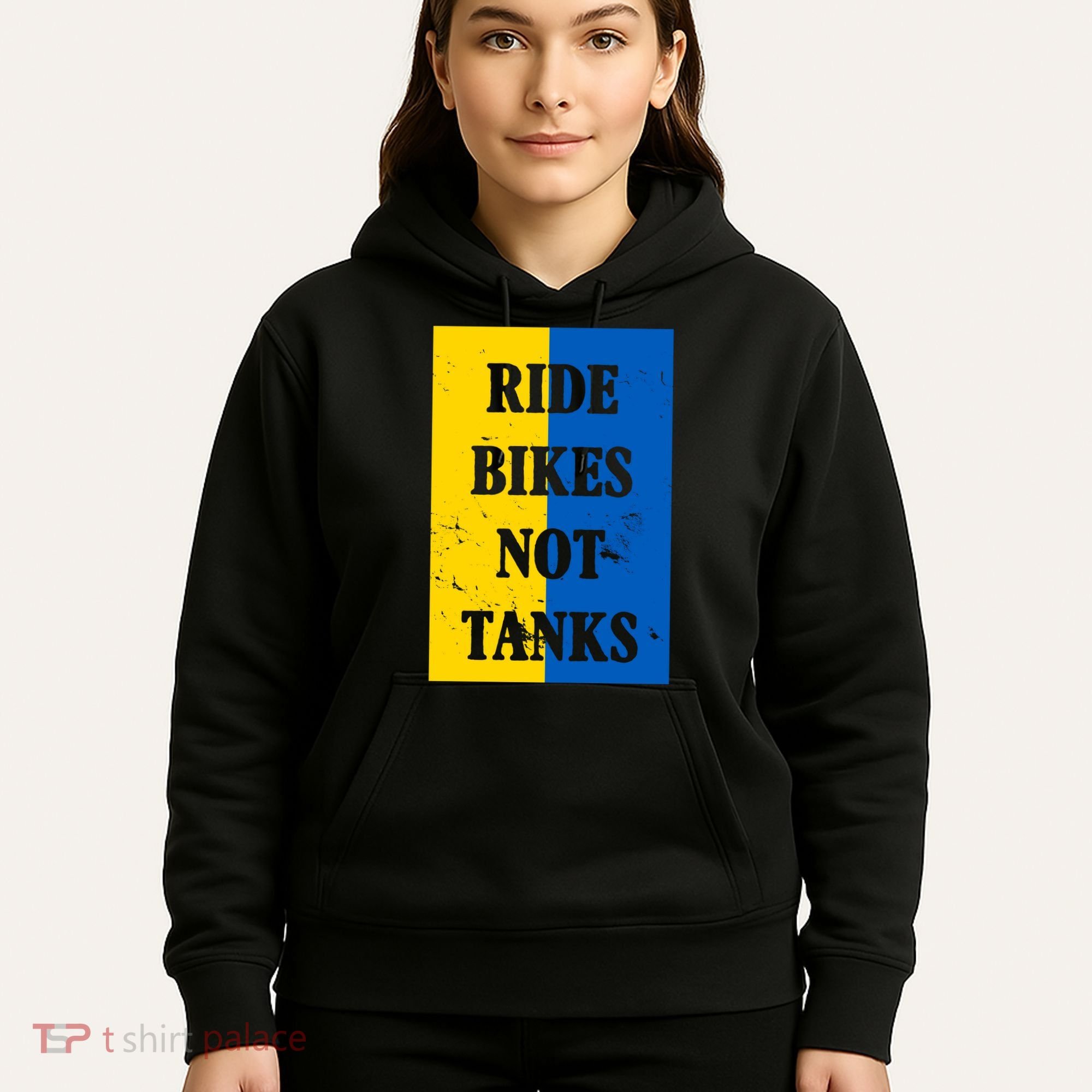 Ride Bikes Not Tanks Ukraine Hoodie