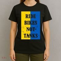 Ride Bikes Not Tanks Ukraine T-Shirt thumb 4