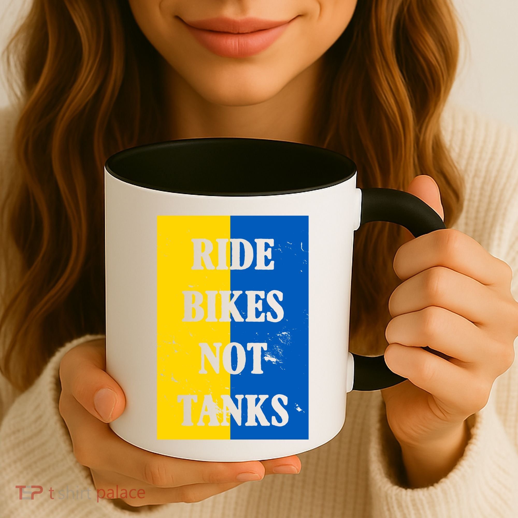 Ride Bikes Not Tanks Ukraine Coffee Mug