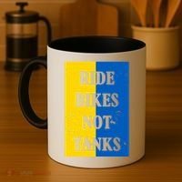 Ride Bikes Not Tanks Ukraine Coffee Mug thumb 4