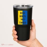 Ride Bikes Not Tanks Ukraine Tumbler thumb 2