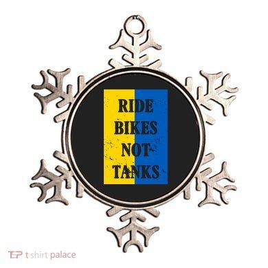 Ride Bikes Not Tanks Ukraine Ornament