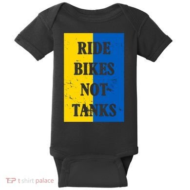 Ride Bikes Not Tanks Ukraine Baby Bodysuit