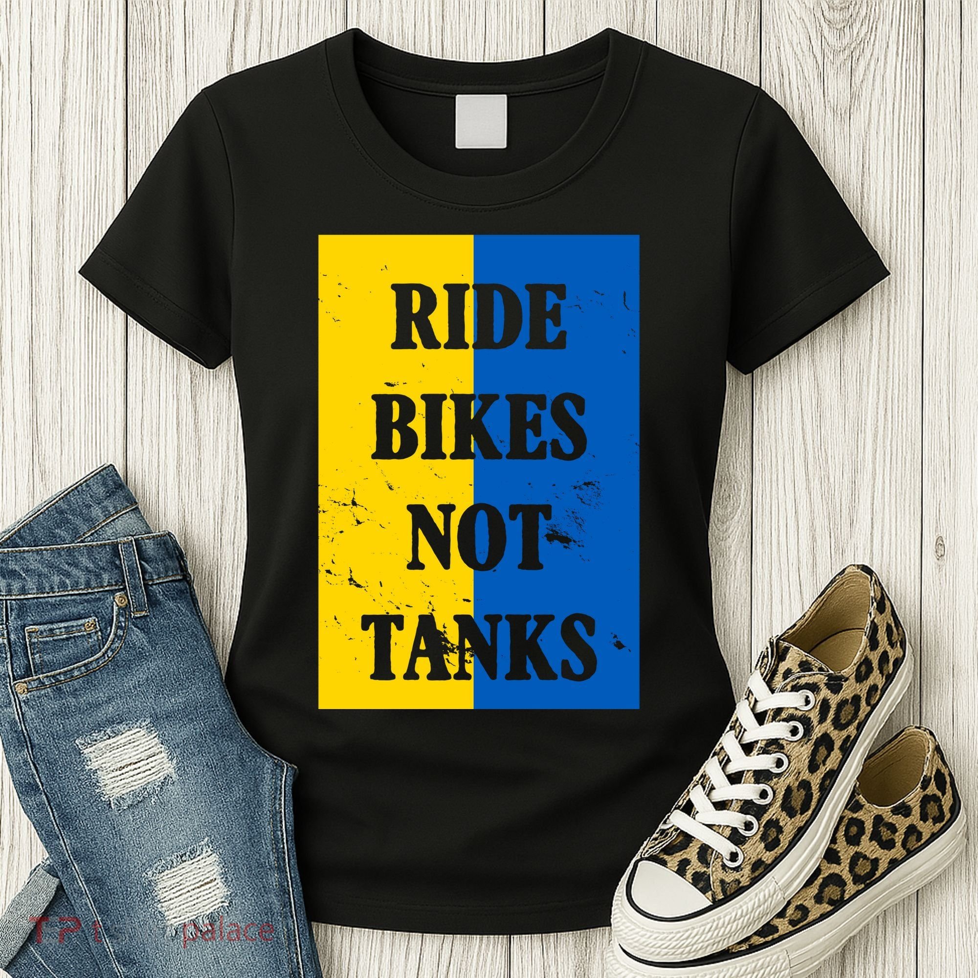 Ride Bikes Not Tanks Ukraine Women's T-Shirt