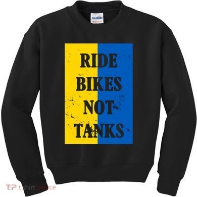 Ride Bikes Not Tanks Ukraine Kids Sweatshirt