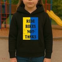 Ride Bikes Not Tanks Ukraine Kids Hoodie thumb 3