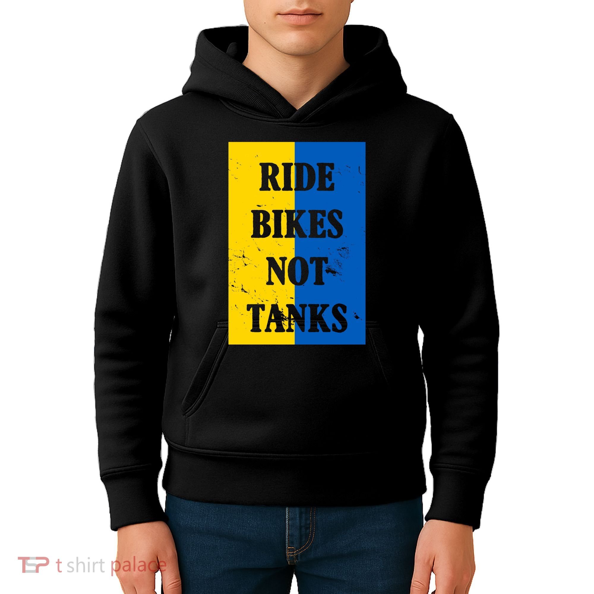 Ride Bikes Not Tanks Ukraine Kids Hoodie