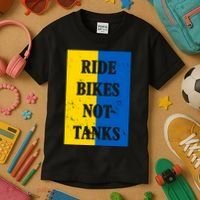 Ride Bikes Not Tanks Ukraine Kids T-Shirt thumb 3