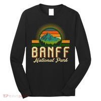 Retro Banff National Park Moutains Camping Hiking Outdoor Long Sleeve Shirt thumb 0