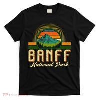 Retro Banff National Park Moutains Camping Hiking Outdoor T-Shirt thumb 0