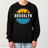 Retro Brooklyn New York City Skyline Women's Sweatshirt thumb 0